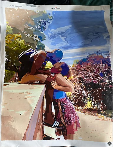 Customer photo review of Custom Paint By Numbers Kit