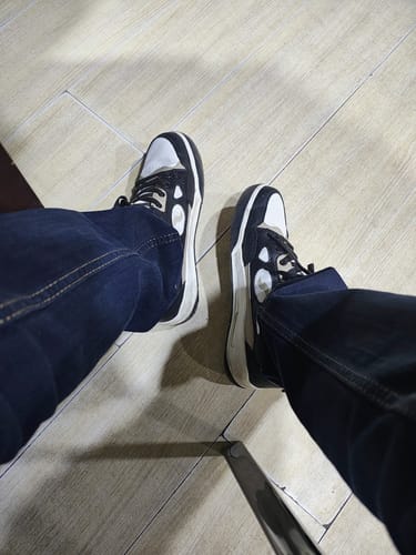 Customer photo review of FLAME White Black Beige Men's casual sneaker