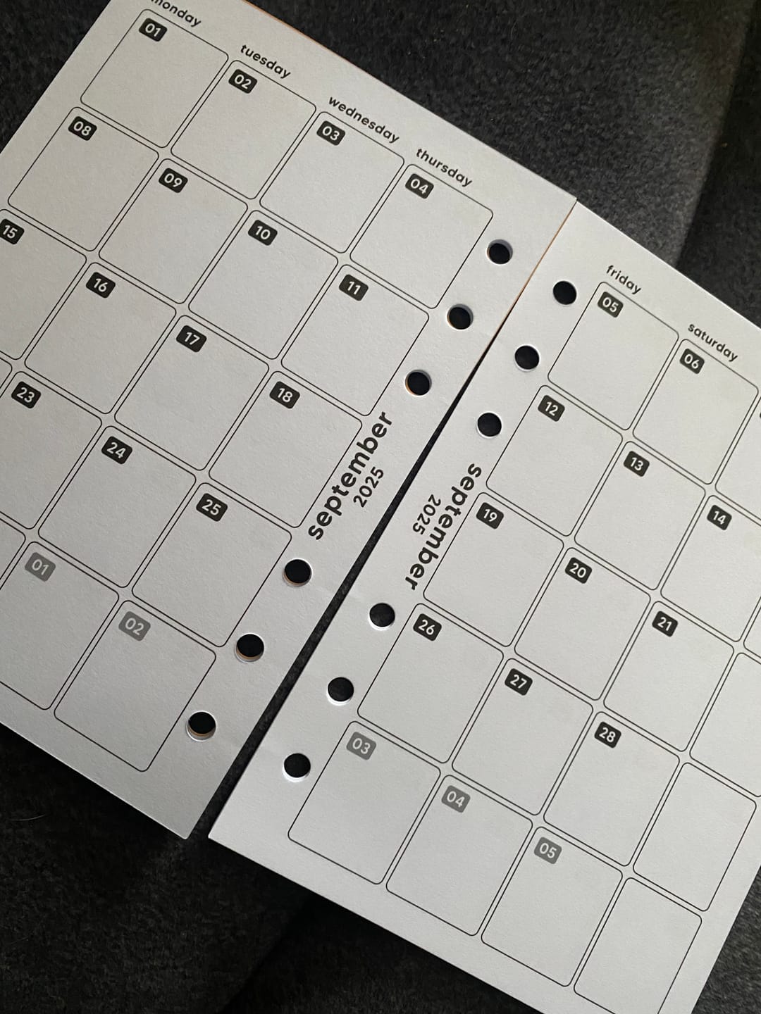 Customer photo review of 2025 Monthly Overview - A6 Organiser Insert
