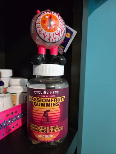 Customer photo review of Passionfruit Gummies, 10mg THC + 10mg CBD