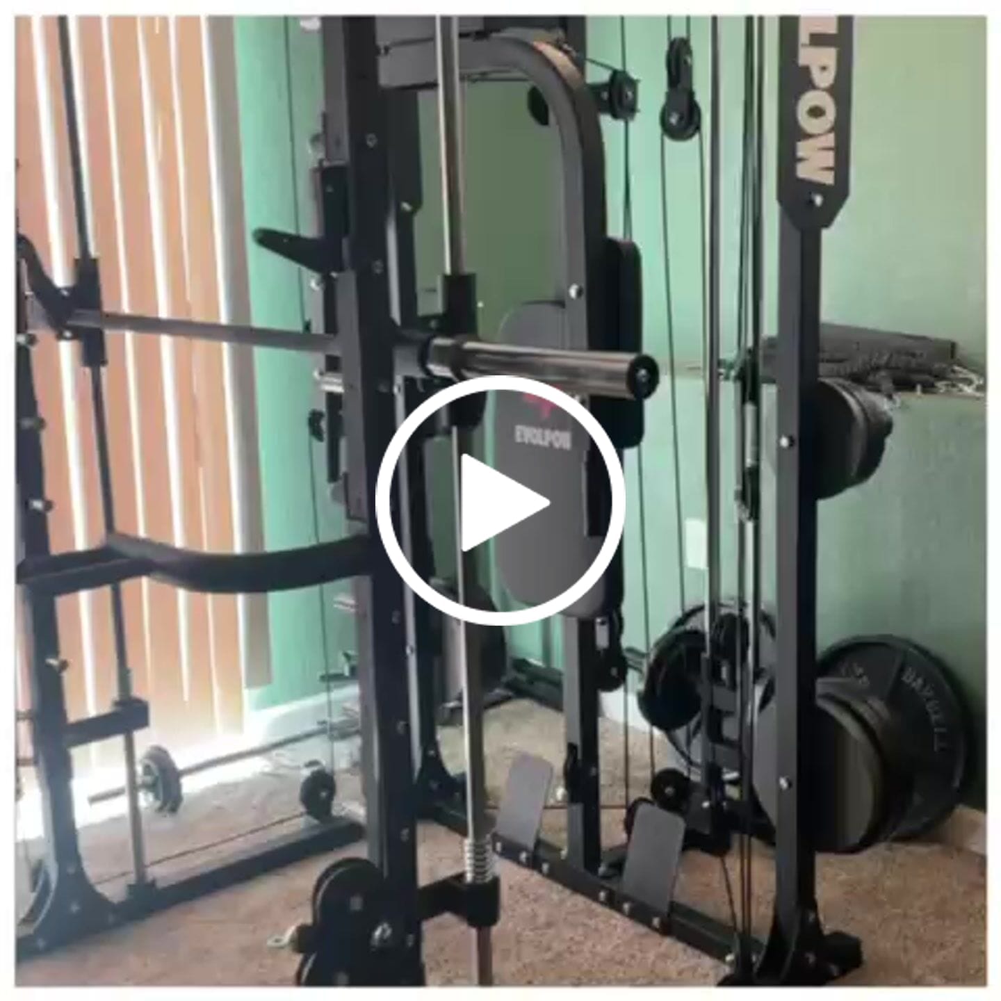 Customer video review of EVOLPOW M2A Brute All-in-One Smith Machine Home Gym
