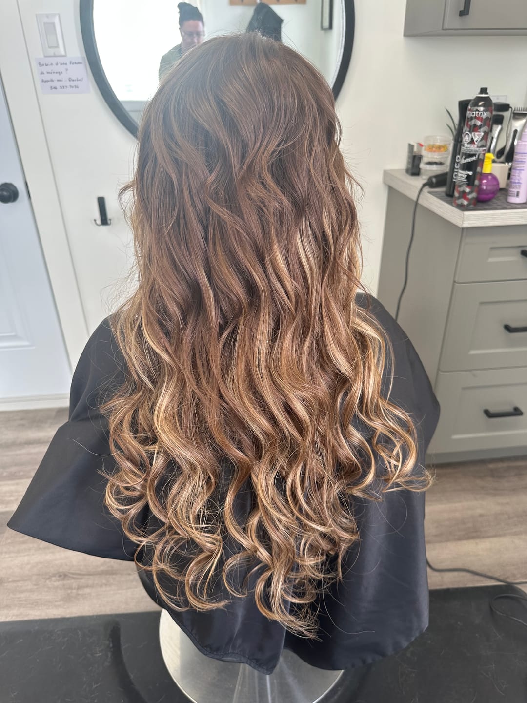 Customer photo review of Full Shine Fusion Nail U Tip Human Hair Extensions 100% Remy Hair Highlights (#P3/27)