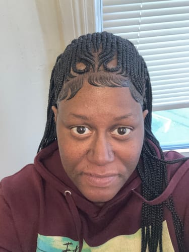 Customer photo review of Cornrow Braids 13x4 Lace Front - Wig Fab