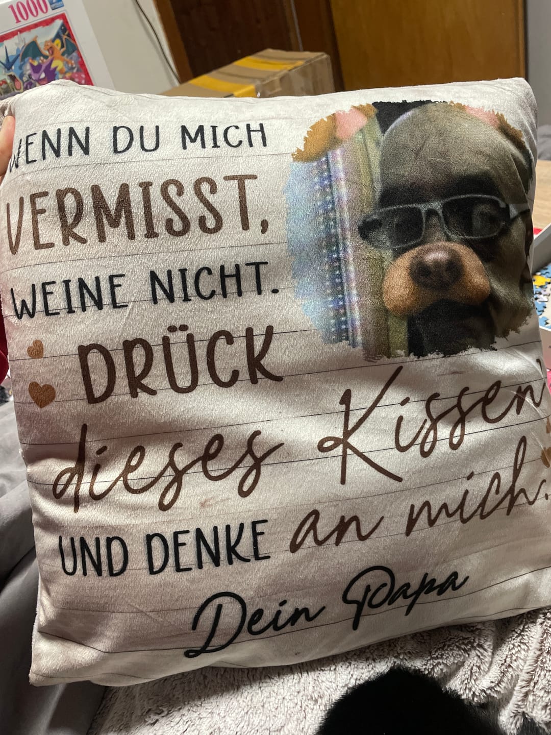 Customer photo review of Immer bei dir - Familien-Kissen