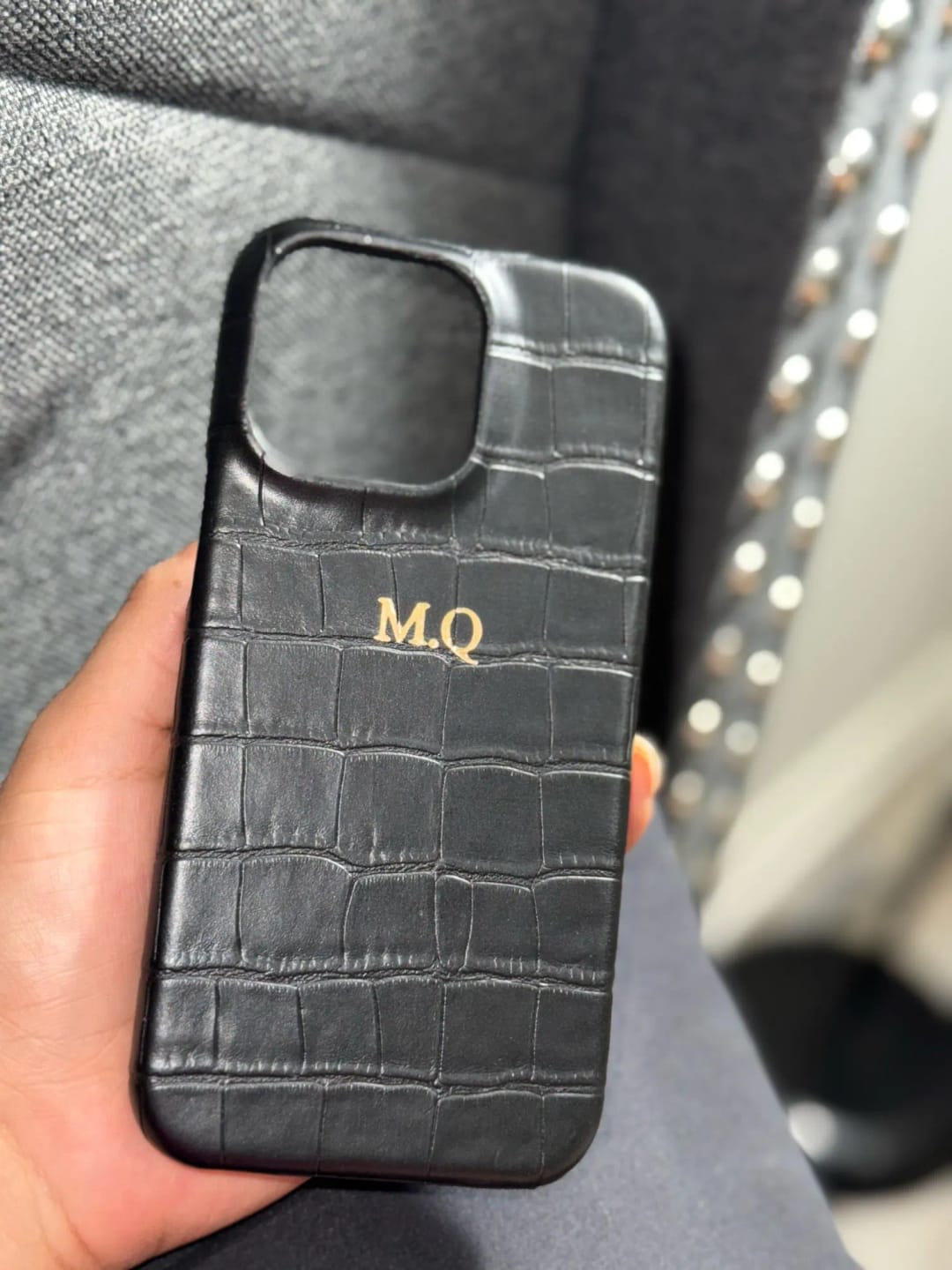 Customer photo review of Luxe Croc Phone Case