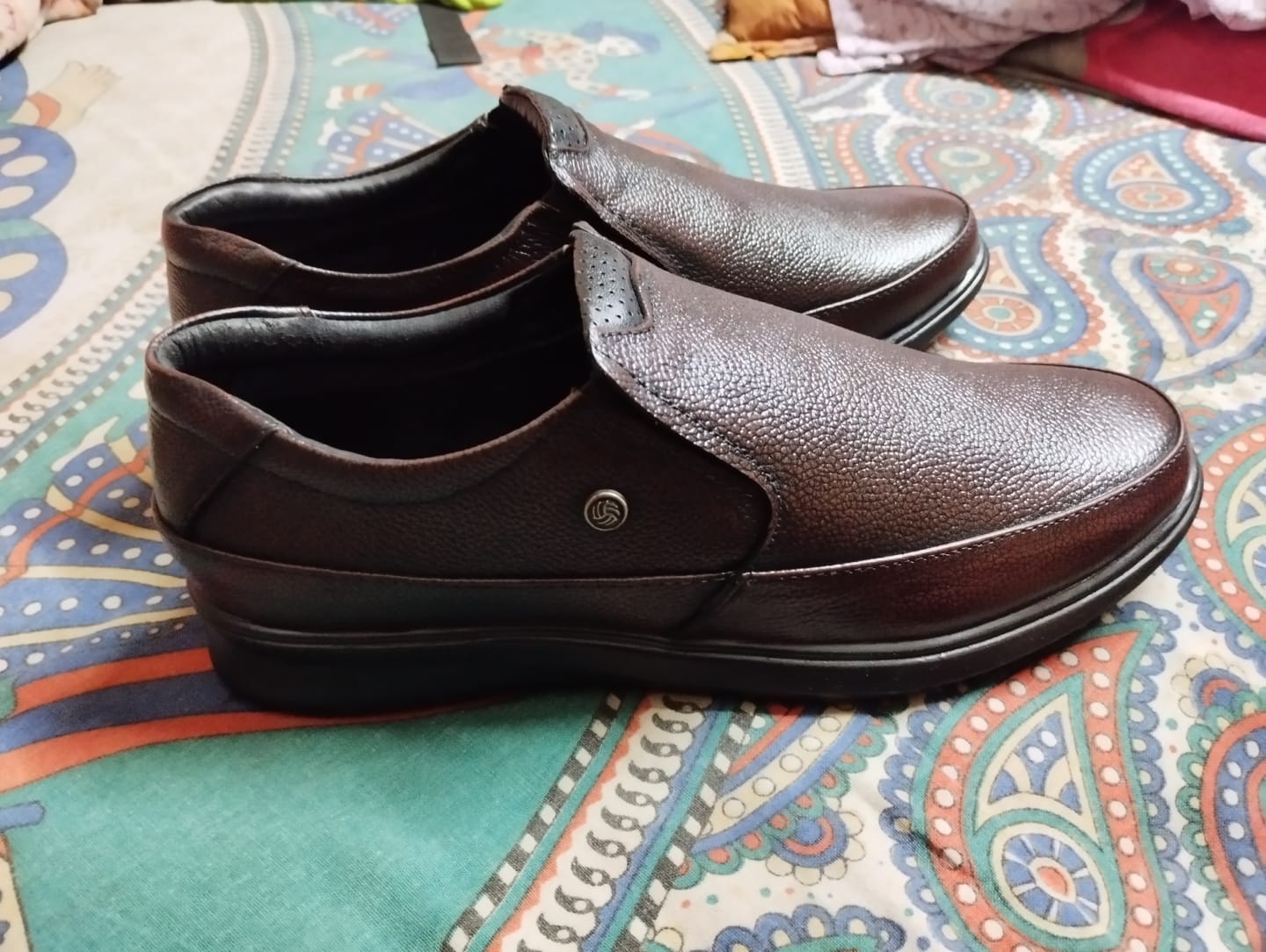 Customer photo review of Bacca Bucci Leather Office Slip-ons Formal Shoes | UK- 06 to 14