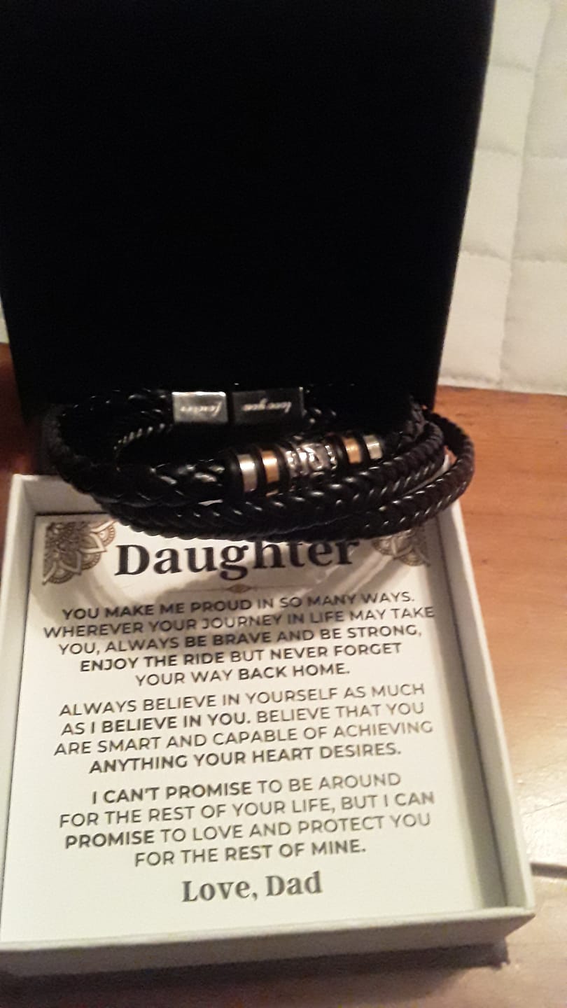Customer photo review of To My Daughter | Braided Bracelet Gift Set - SS566
