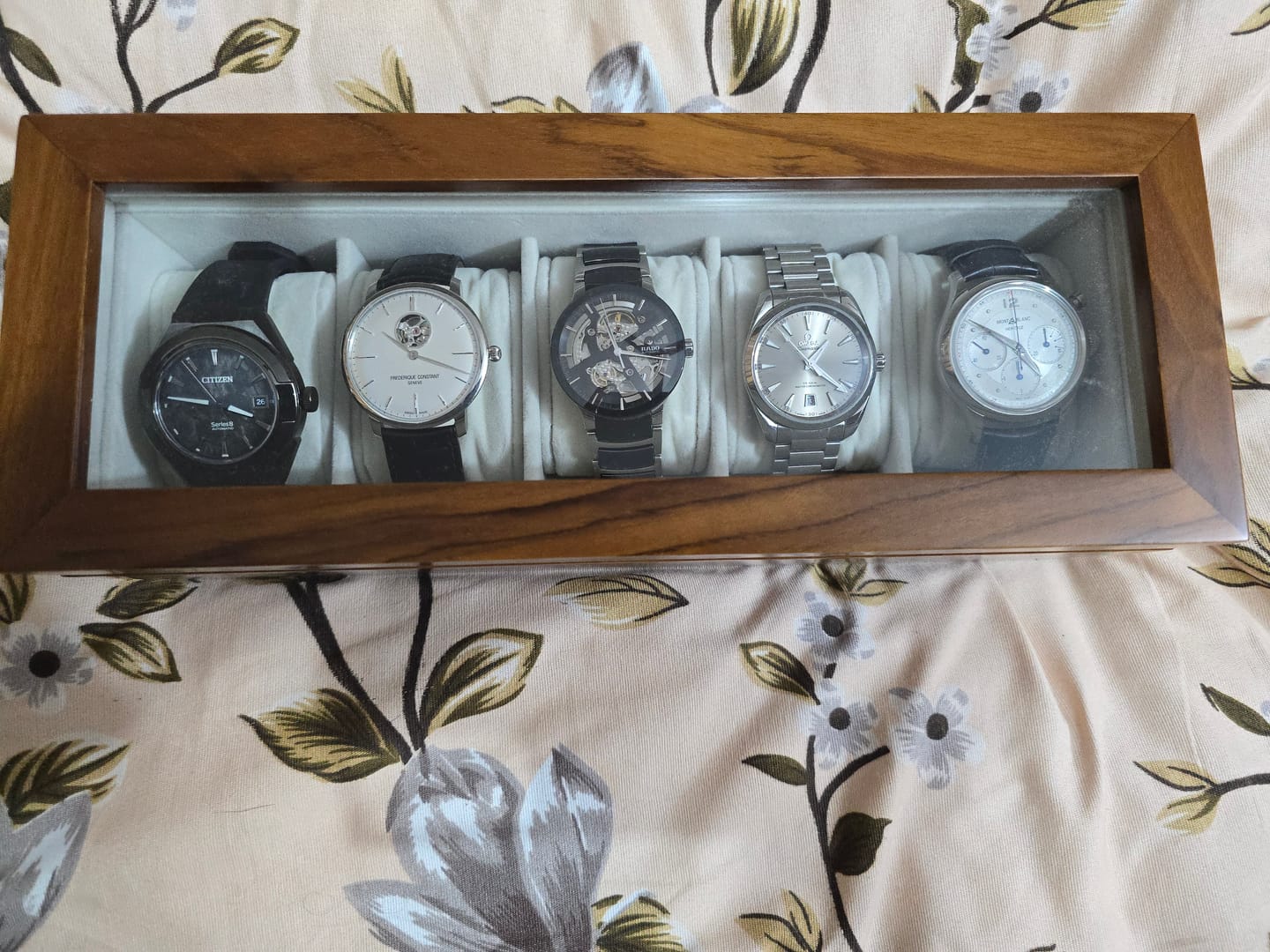 Customer photo review of Watch Storage Box - Teak Wood