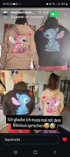 Customer photo review of Kuschel-Engel - Premium Unisex Hoodie