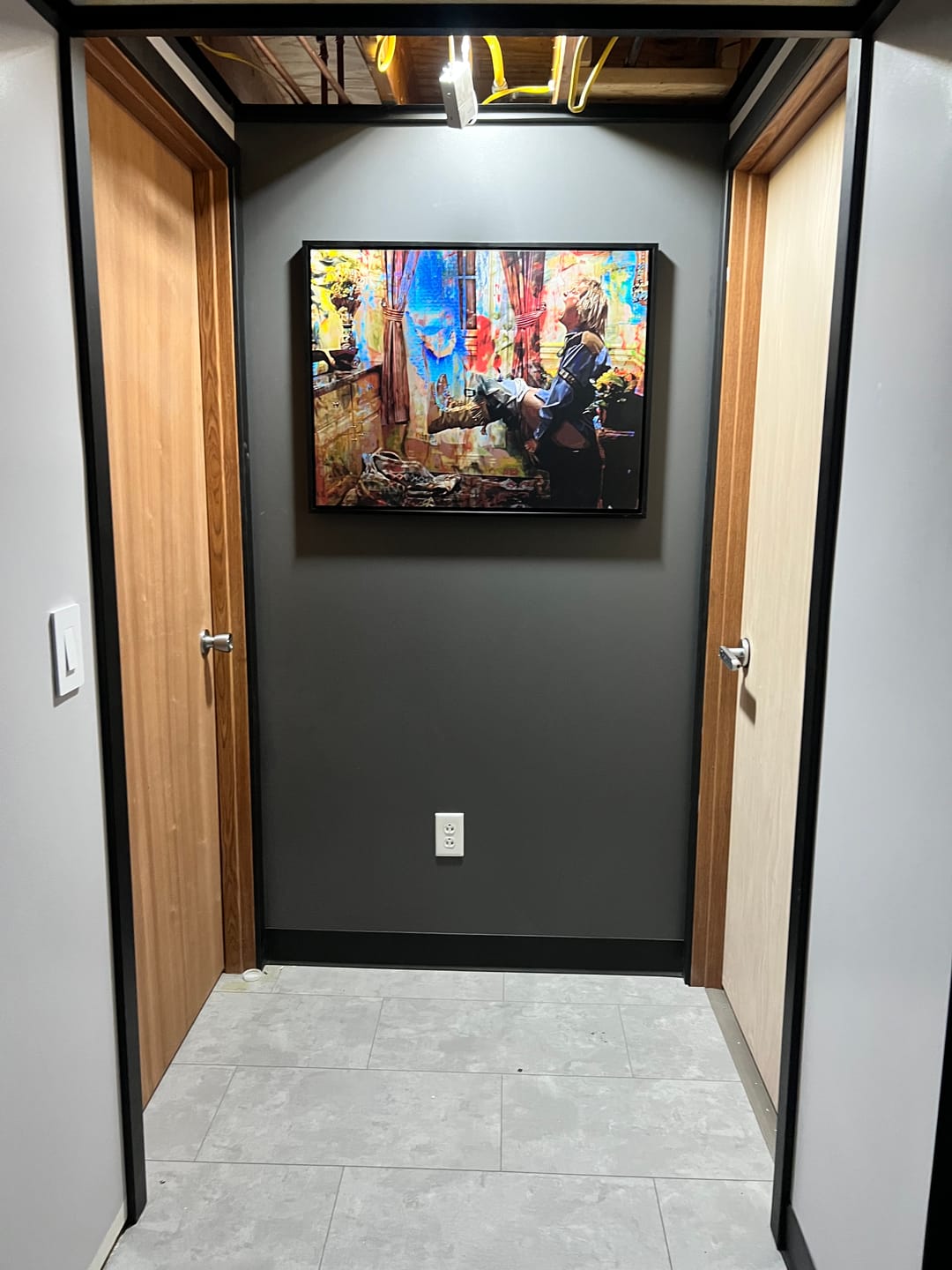 Customer photo review of Dumb & Dumber Bathroom Decor Wall Art