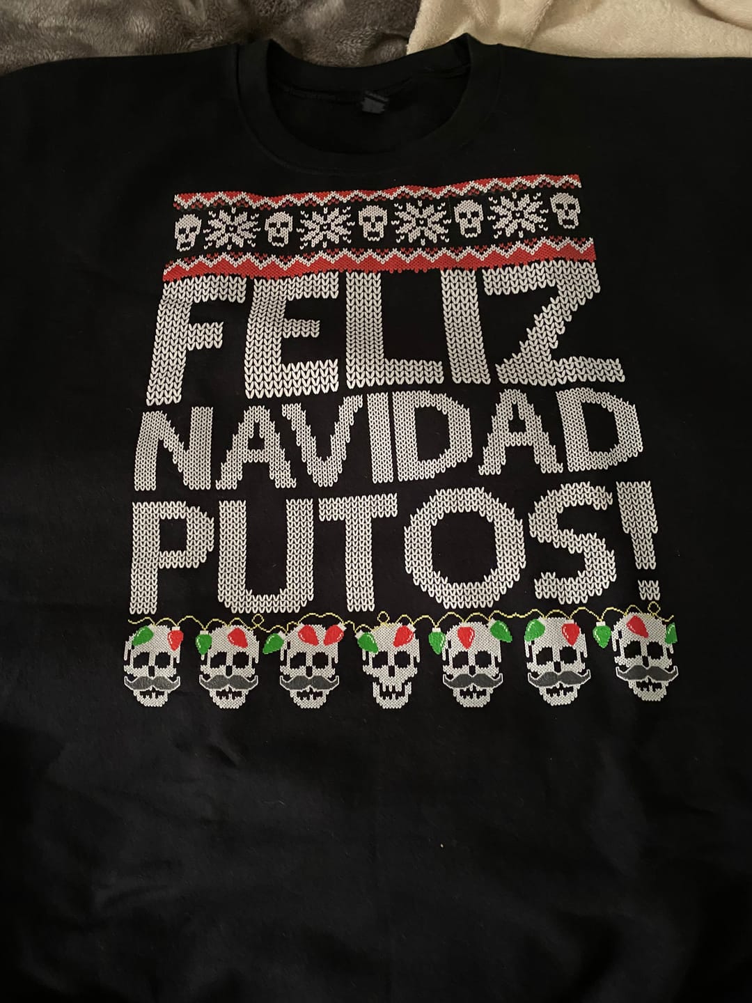 Customer photo review of Feliz Navidad Putos OG Navidad Sweatshirt