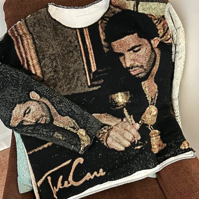 Customer photo review of Drake Hoodie Full Tapestry