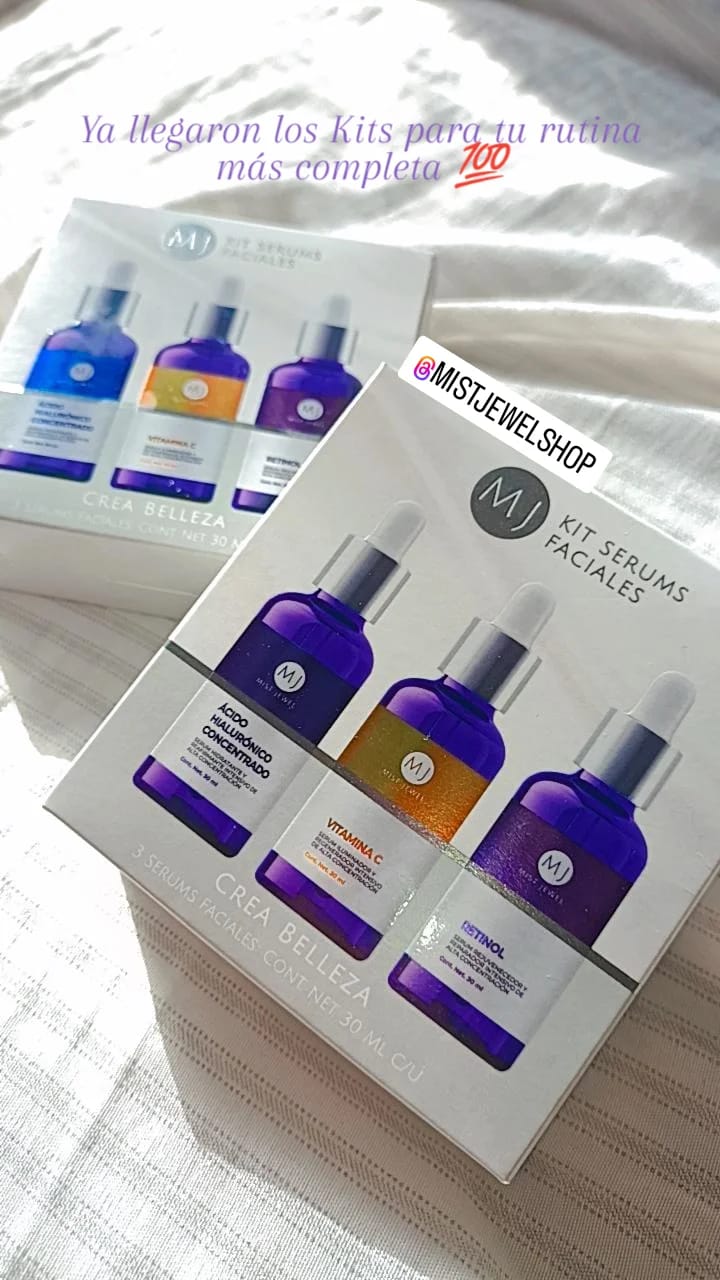 Customer photo review of Kit Facial Con 3 Serums Acido Hialurónico, Retinol, Vit C