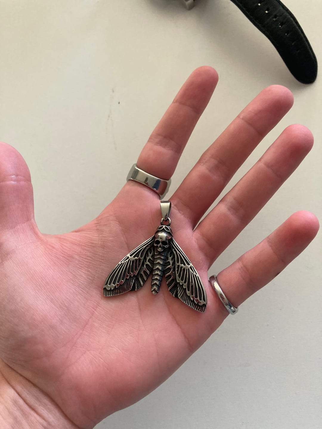 Customer photo review of SKULL BUTTERFLY. - NECKLACE