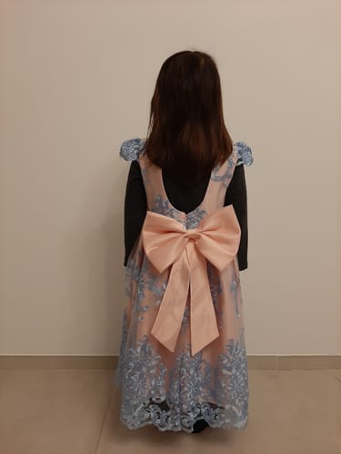 Customer photo review of Baby Girl Princess Dress Toddler Summer Embroidery Bow Puffy Birthday Party Dress Girls Pageant Dresses