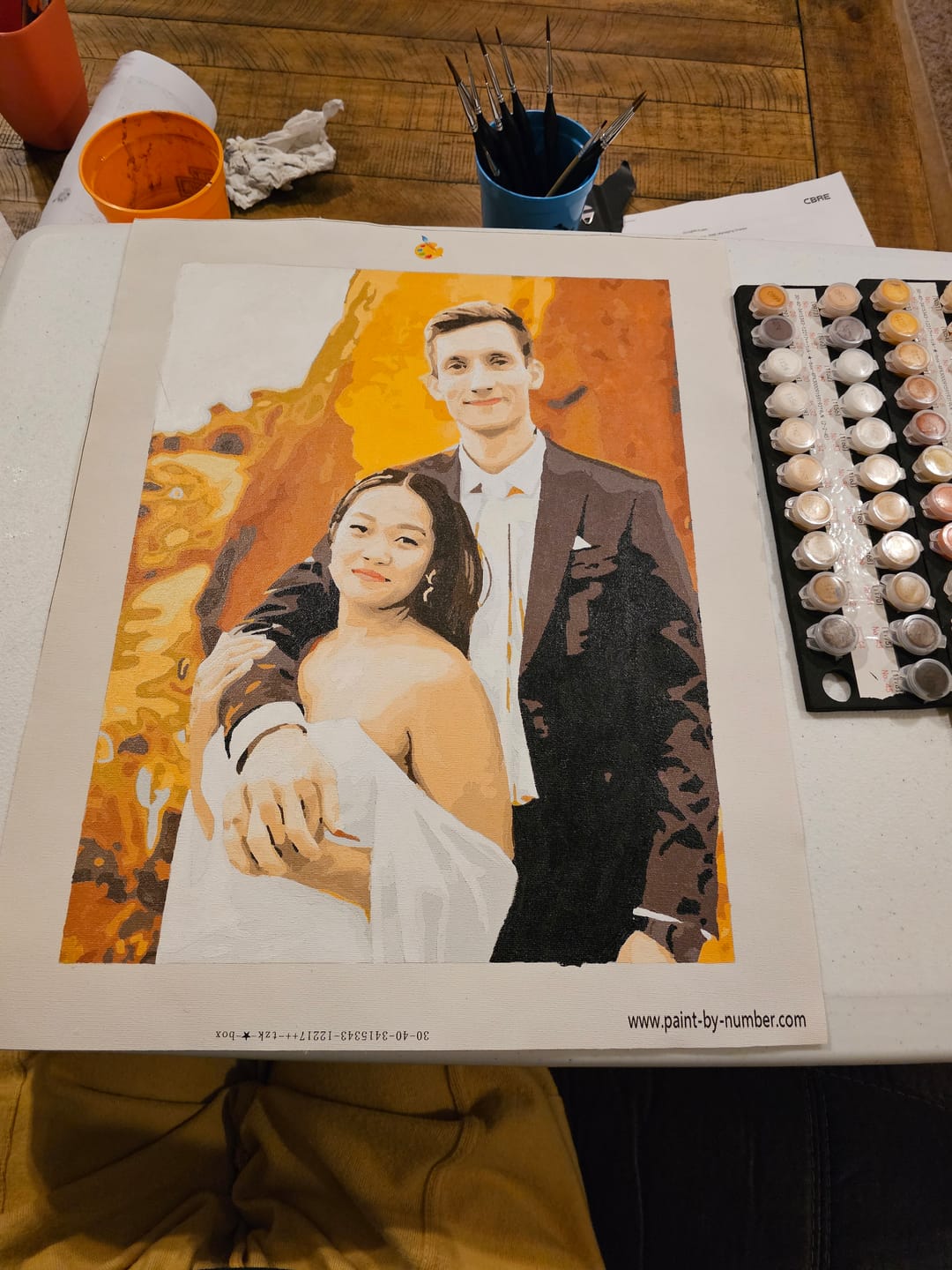 Customer photo review of Custom Paint By Numbers Kit | Just Upload Your Photo!