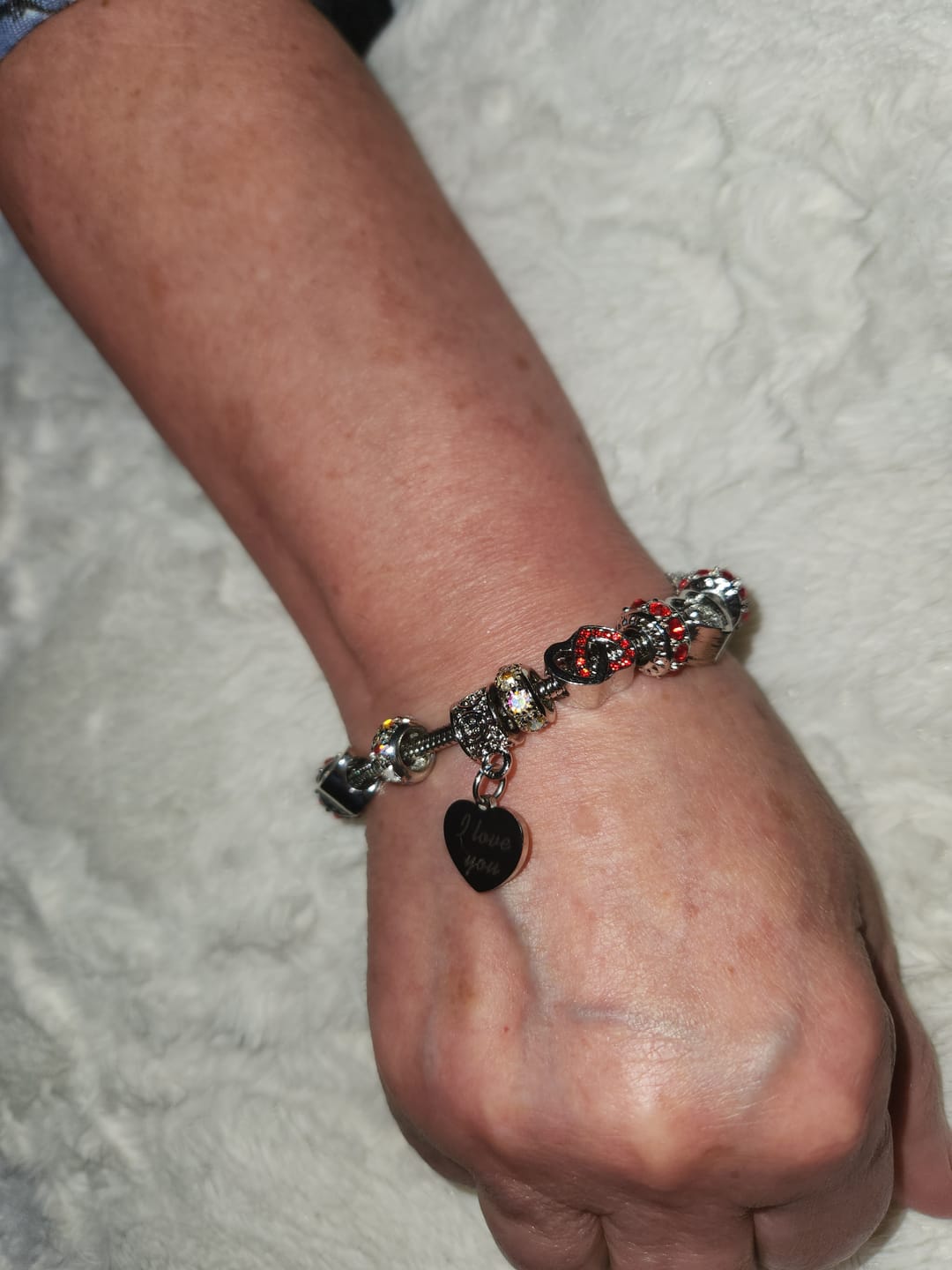 Customer photo review of I Love You Bracelets