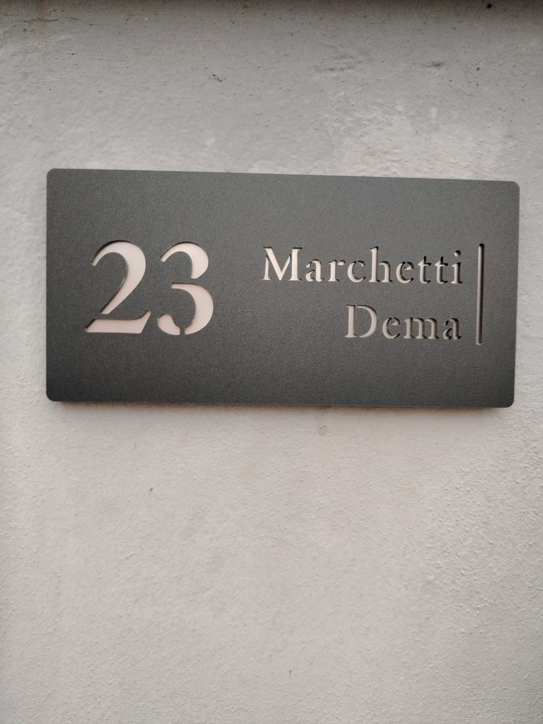 Customer photo review of Numero civico e testo modello Stencil Horizontal