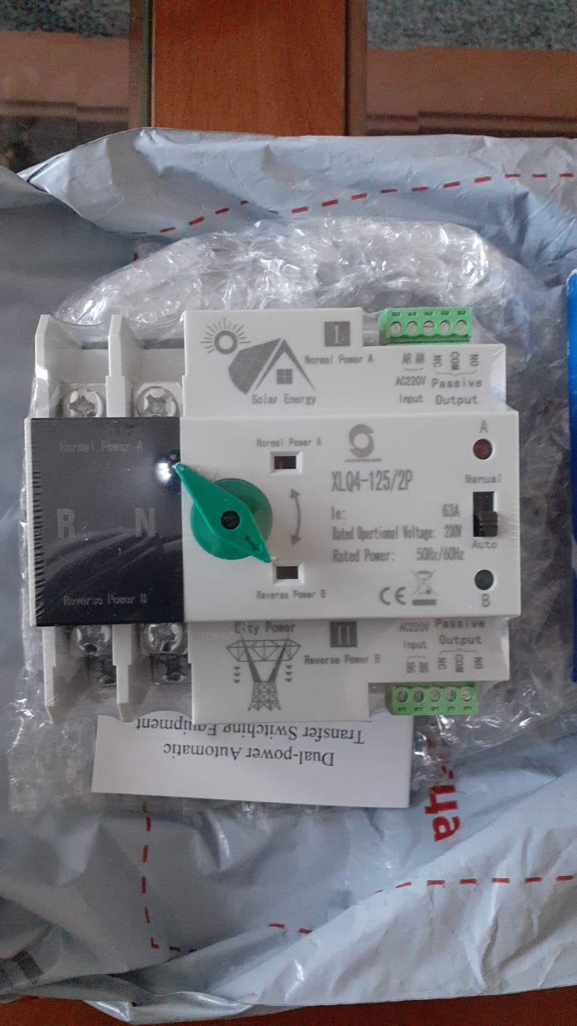 Customer photo review of Comutator de transfer automat monofazat pentru panouri fotovoltaice 230V 63A ATS