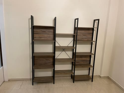 Customer photo review of Μεγάλη Βιβλιοθήκη Ράφι για Σαλόνι Γραφείο 24 x 158 x 166 cm, Δρυς με Μπλε Grain LL-S107B60