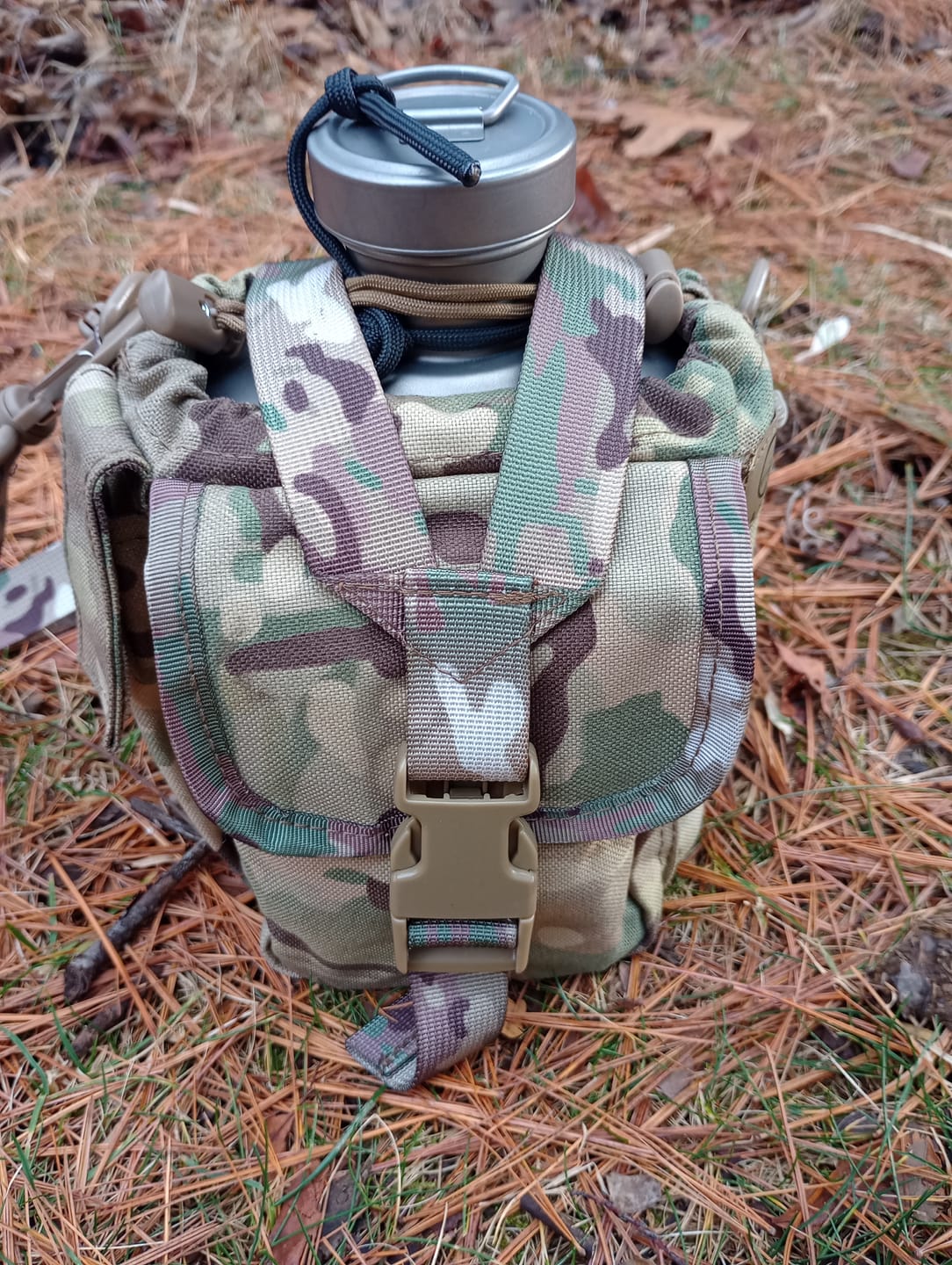 Customer photo review of Valtcan Canteen Pouch Carrying Case Bag Multicam Classic Camo Cover Colorway for Titanium Canteen Set