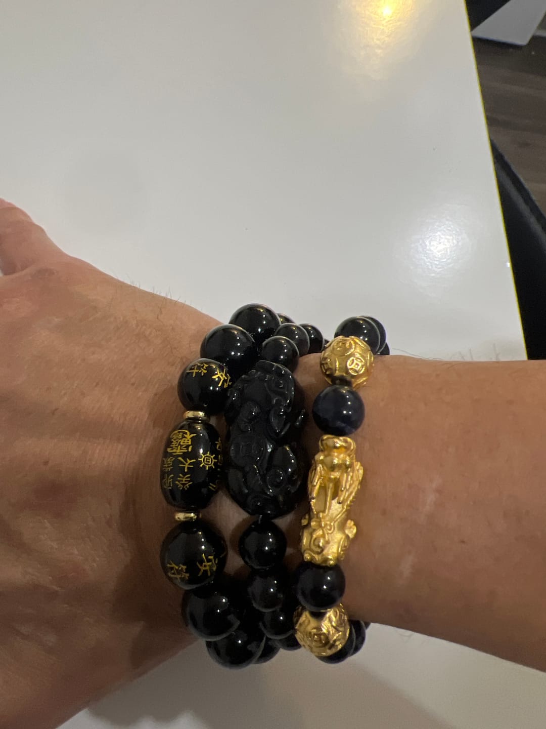 Customer photo review of Pi Yao Obsidian Wealth Bracelet