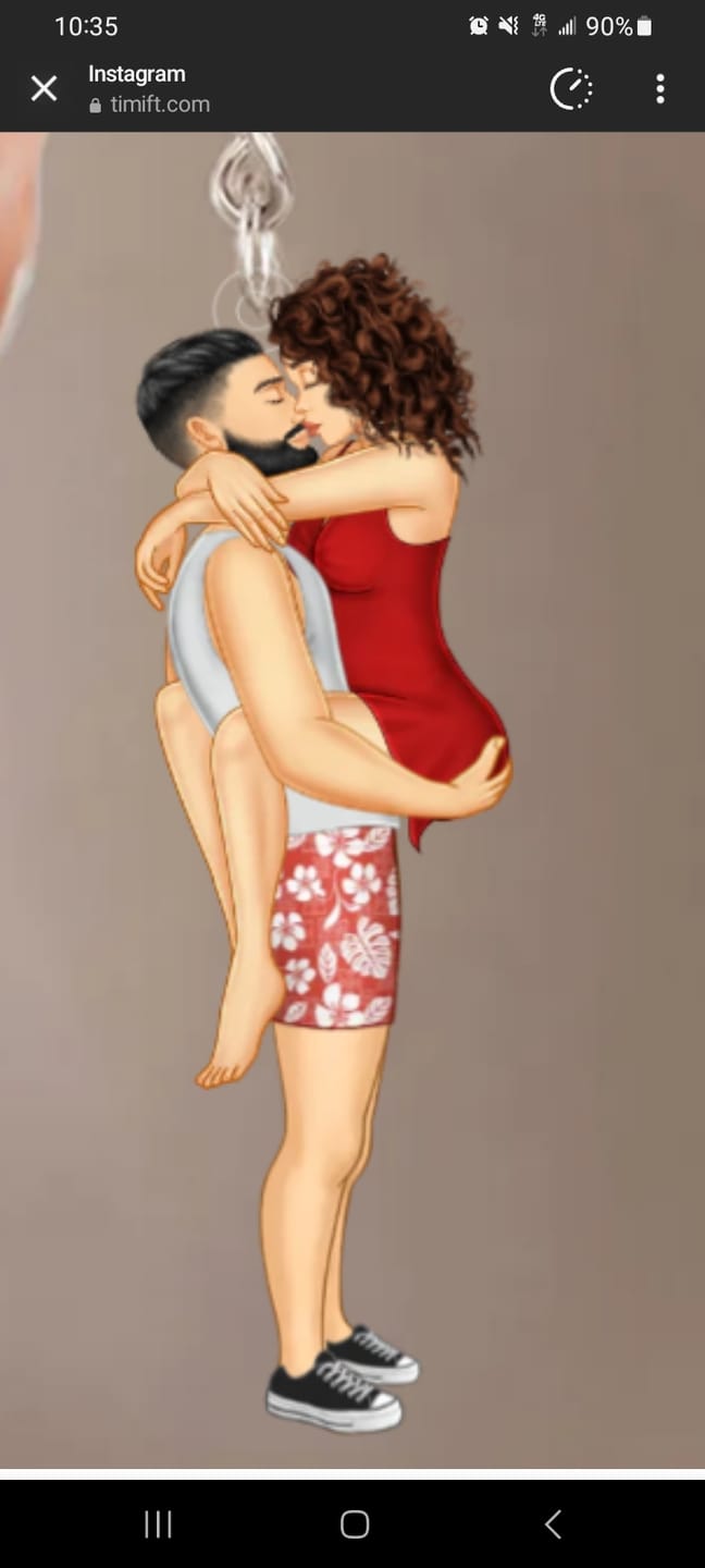 Customer photo review of Doll Couple Kissing Hugging  Personalized Ornament