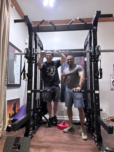 Customer photo review of Major Fitness B52 All-In-One Home Gym Smith Machine