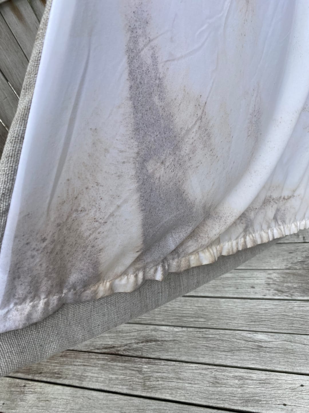 Customer photo review of Curtain Wizard Instant Mould & Mildew Remover