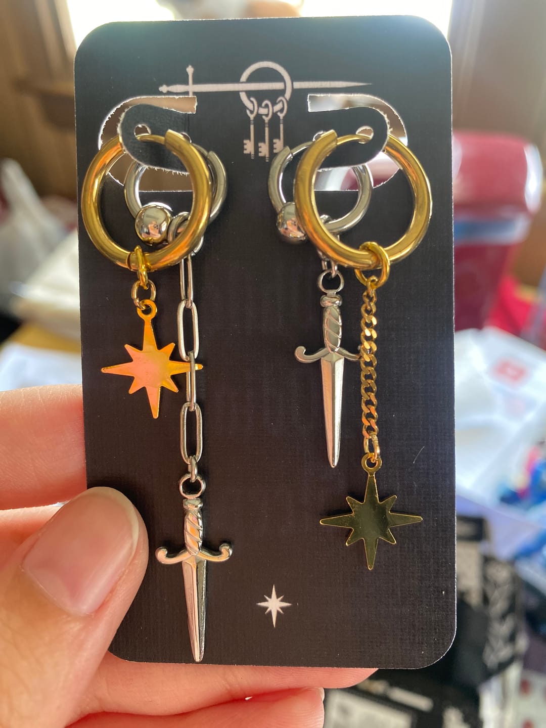 Customer photo review of Build-Your-Own Hoops (Gold Plated)