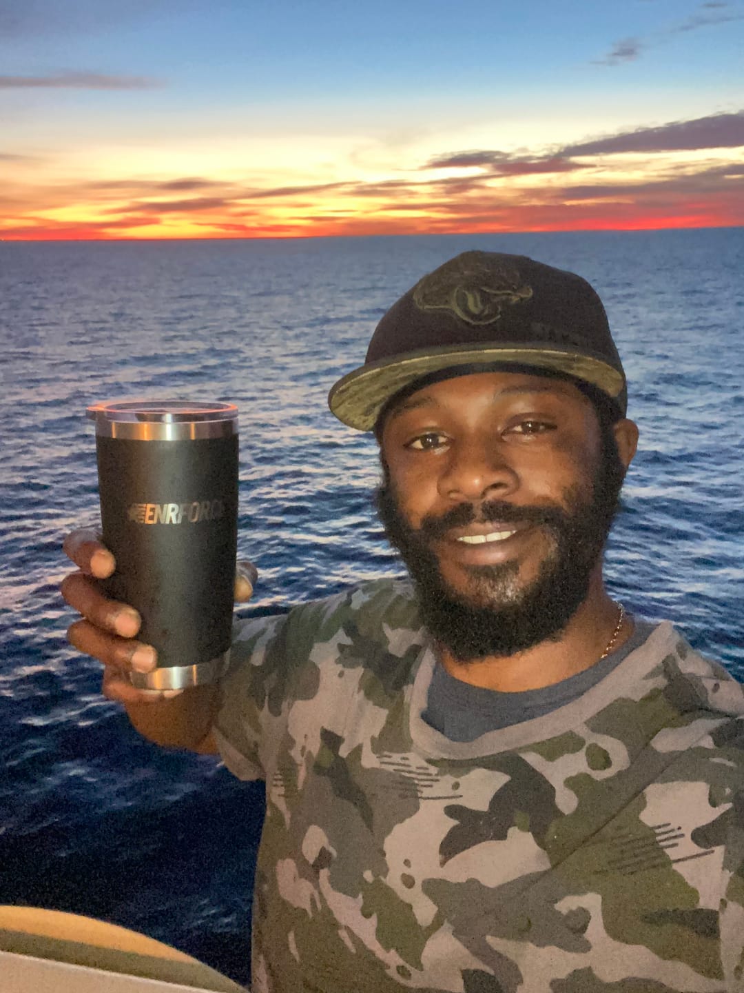 Customer photo review of 20 OZ Soft Matte Tumbler