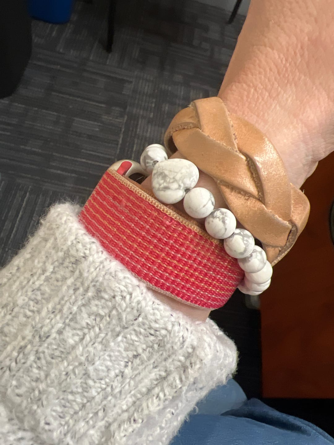 Customer photo review of White Howlite Bracelet
