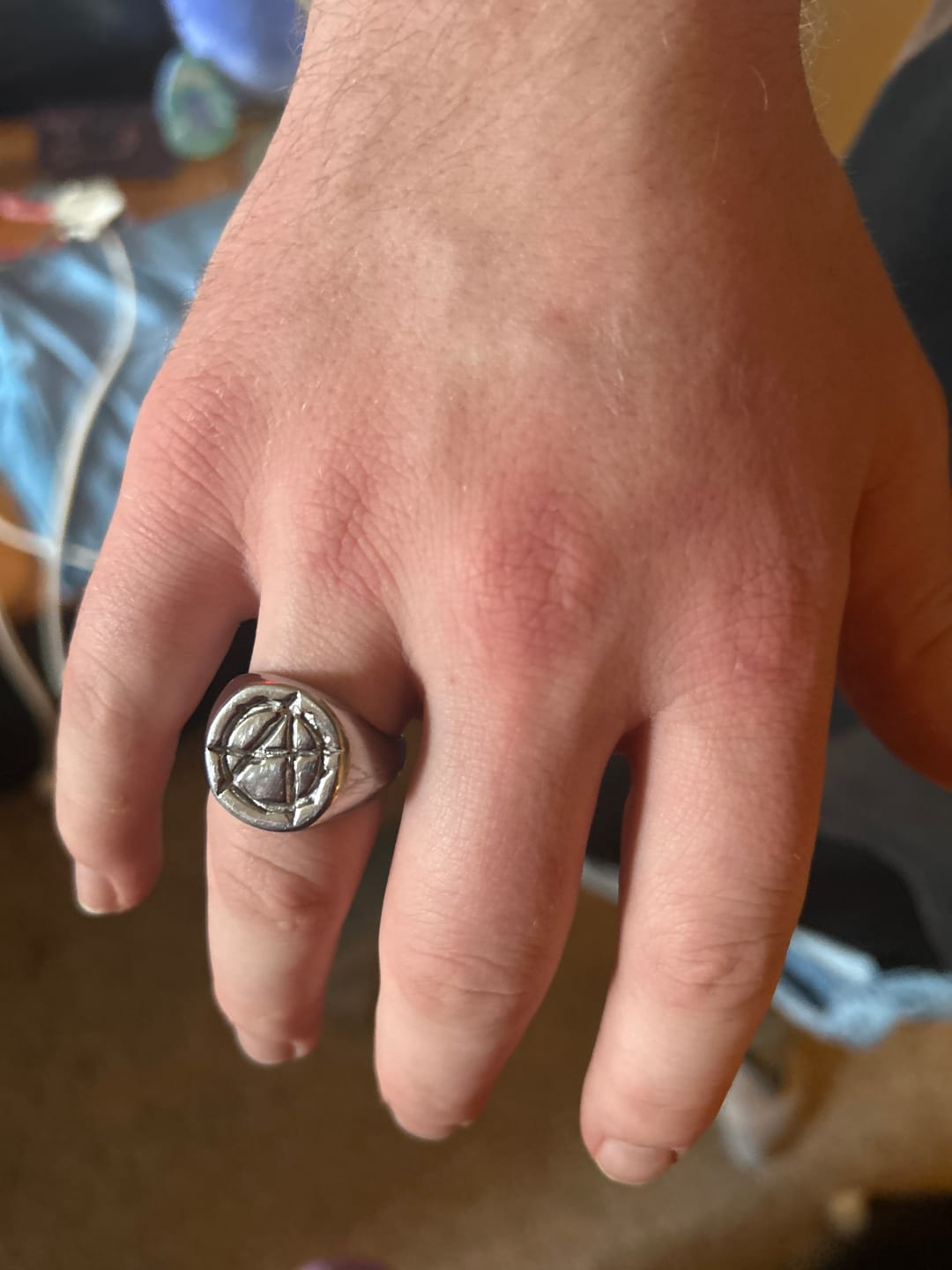 Customer photo review of ANARCHY SIGNET RING