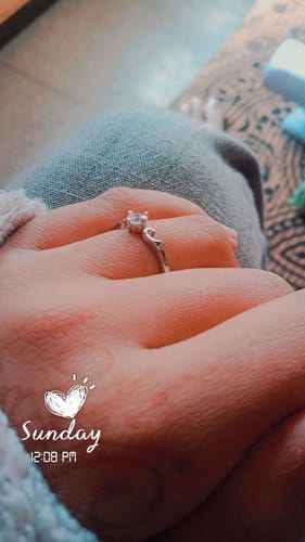 Customer photo review of Silver Zircon Beachy Waves Ring