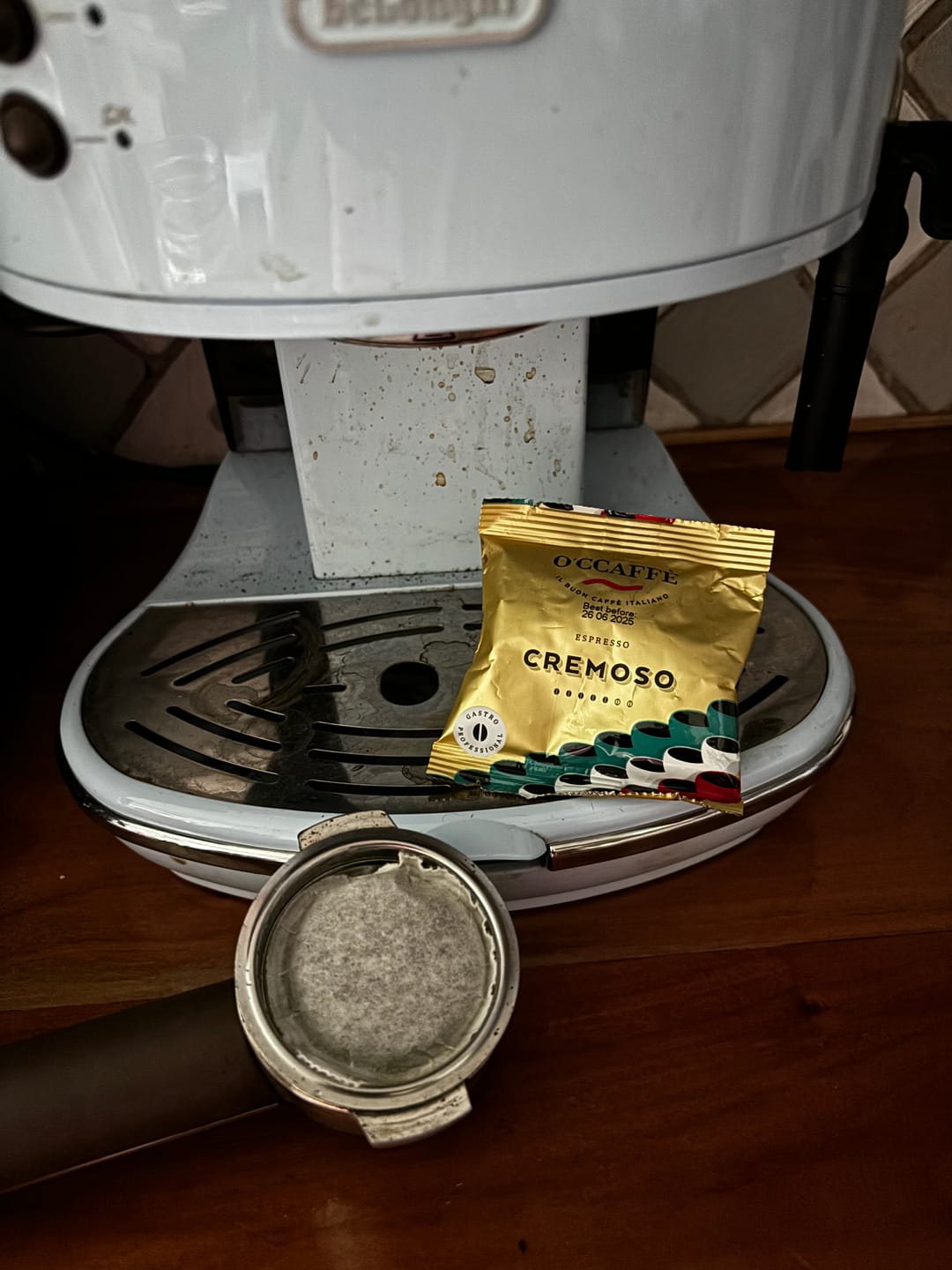 Customer photo review of Caja Occaffe 150 Cialde Pods Cremoso Tipo Ese