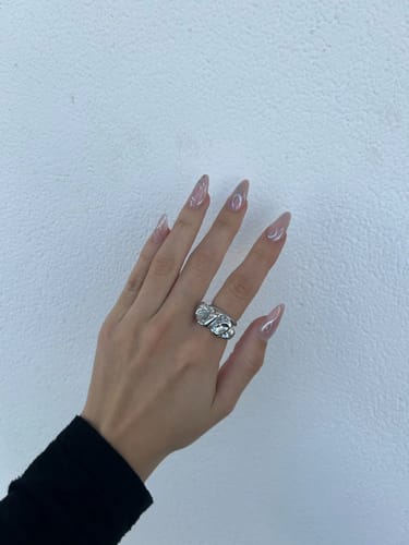 Customer photo review of Rugged Nugget Silver Ring