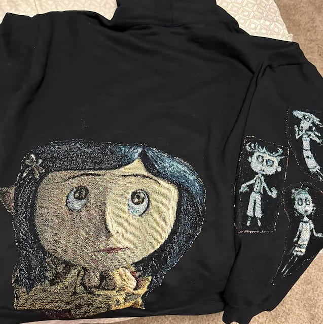 Customer photo review of Coraline Tapestry Hoodie