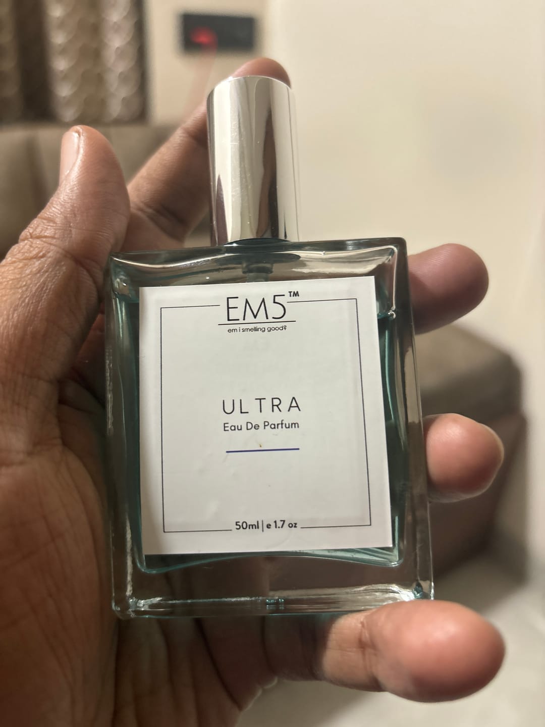 Customer photo review of EM5™ Ultra Perfume for Men | Strong and Long Lasting | Vanilla Warm Spicy Fruity | Luxury Gift for Men | 50 ml Spray