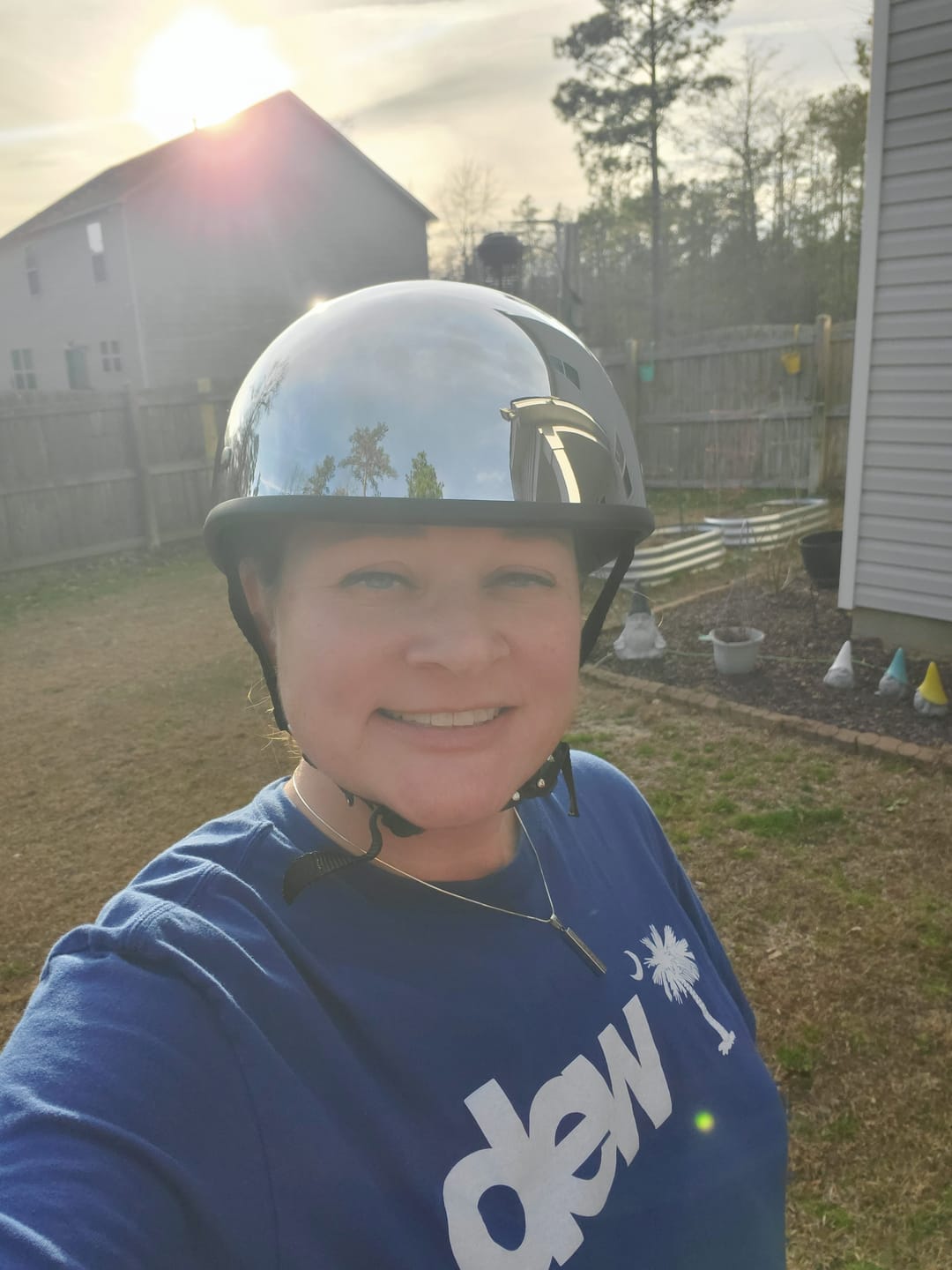Customer photo review of Smallest Lightest SOA DOT Beanie Helmet / Chrome