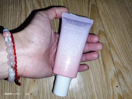 Customer photo review of ADORN PREMIUM SUNSCREEN SPF 50 PA+++