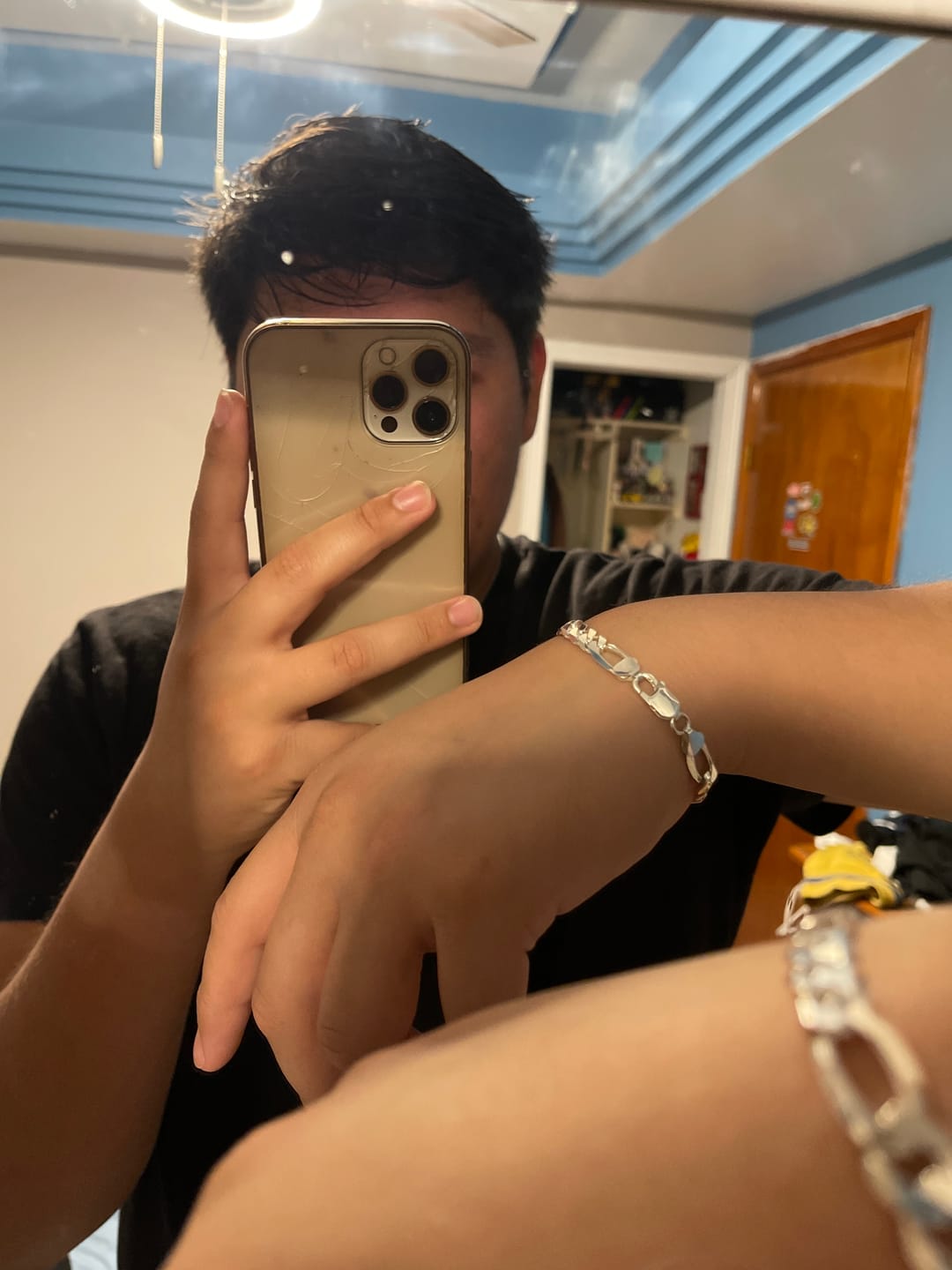 Customer photo review of SILVER FIGARO BRACELET
