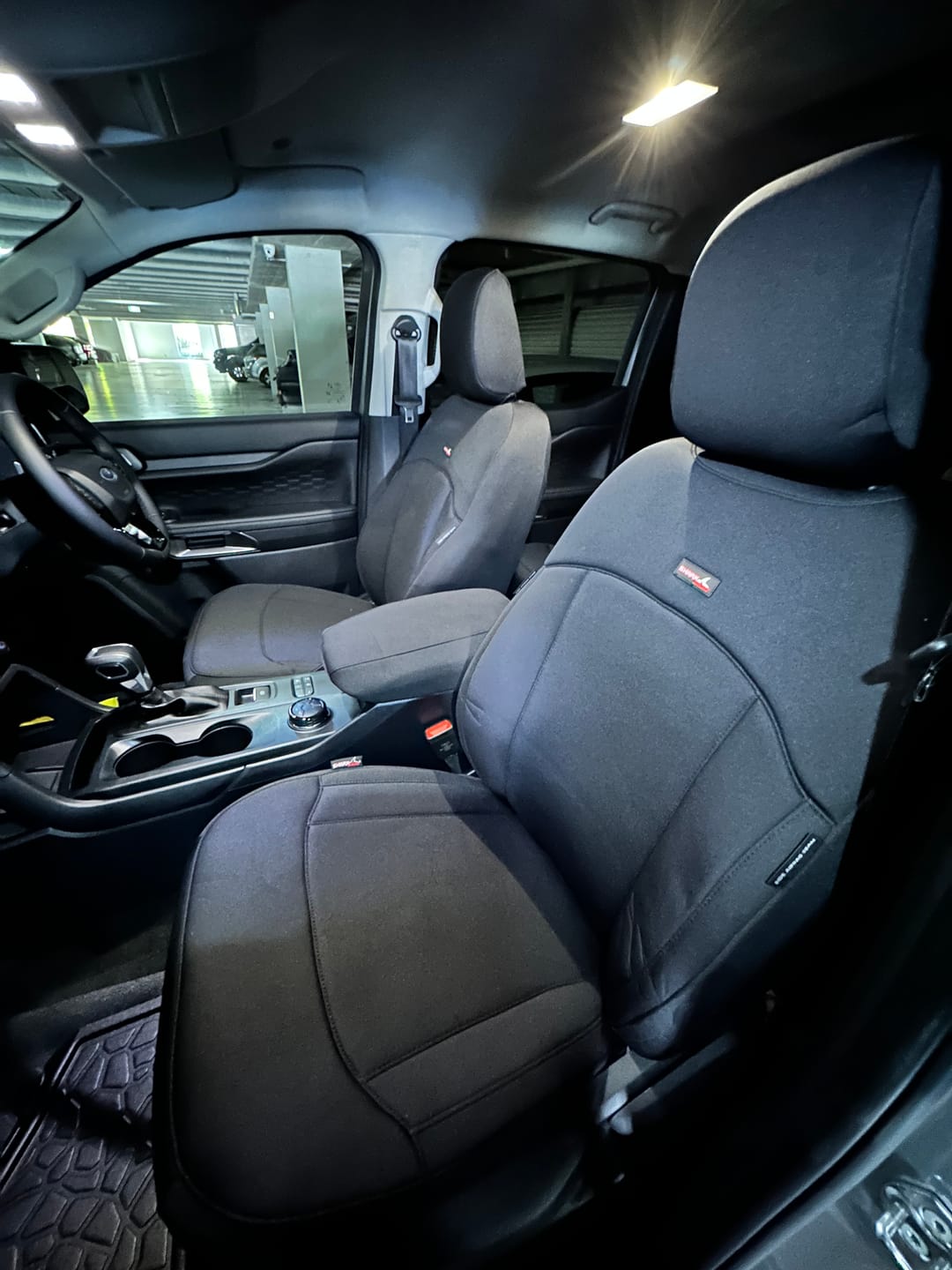 Customer photo review of Sharkskin PLUS Neoprene Seat Covers for Ford RANGER NEXT-GEN XLT