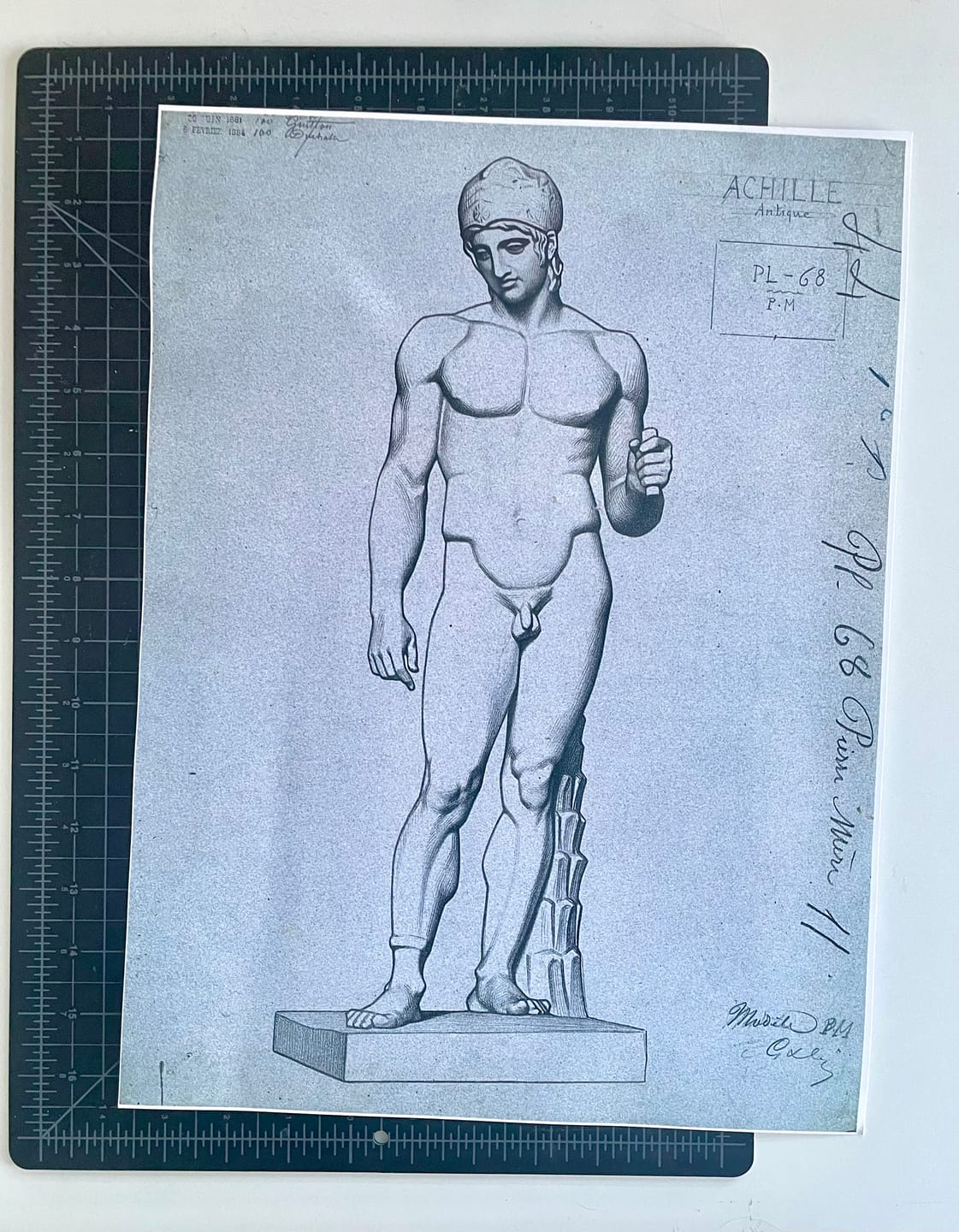 Customer photo review of Bargue Plate 1, 68. Achilles (Achille)