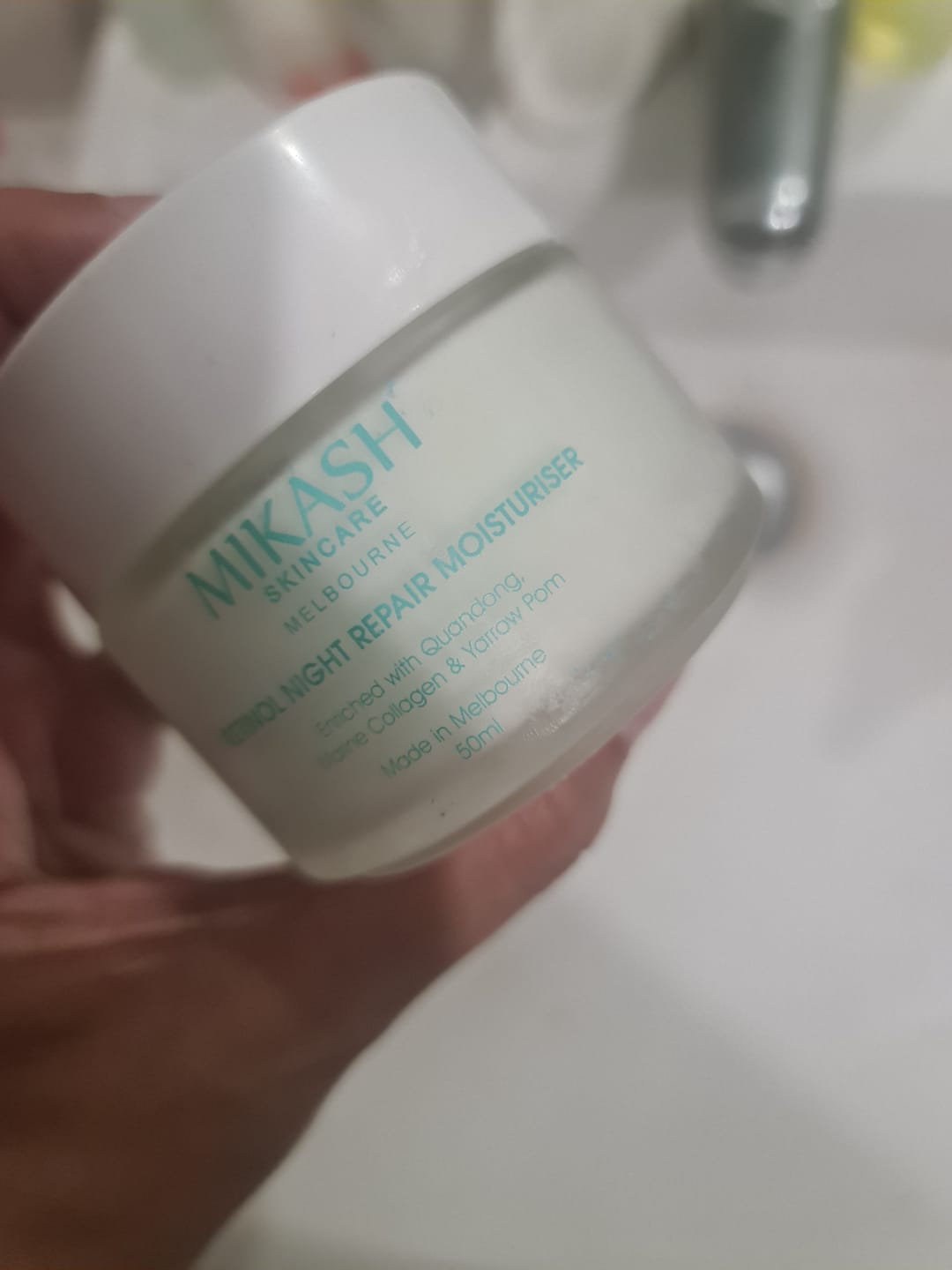 Customer photo review of Retinol Night Repair Moisturiser 90ml