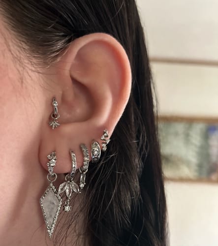 Customer photo review of AURA Moonstone Pavé Kite Charm