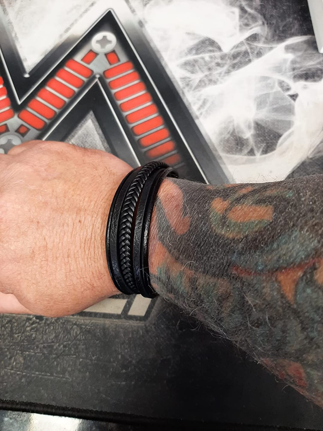 Customer photo review of Lederarmband "Braid"