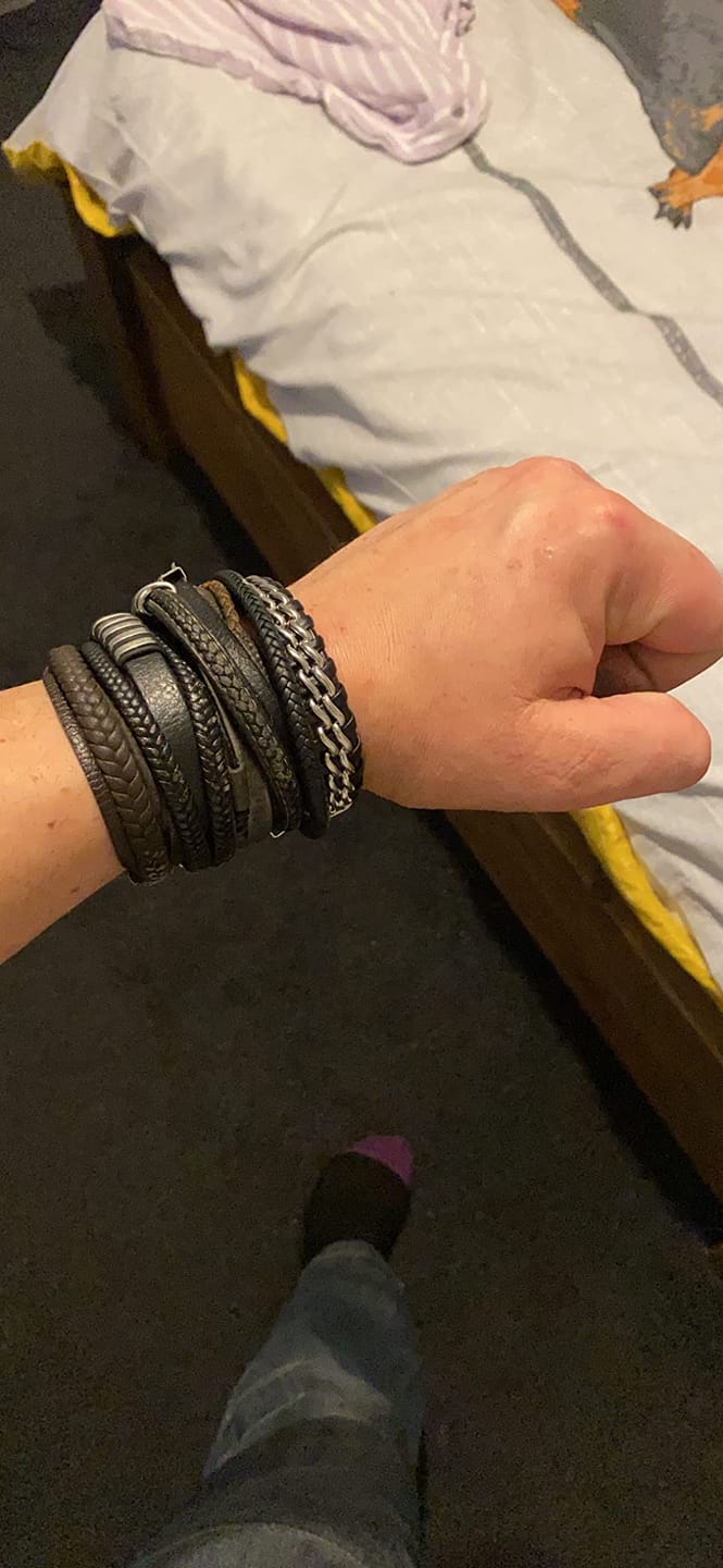 Customer photo review of Lederarmband "Steel"