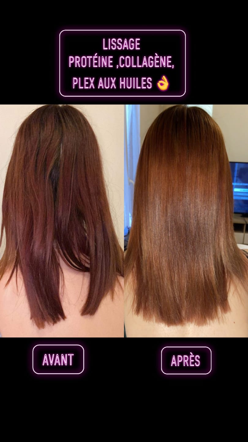 Customer photo review of Lissage Protéine & Collagène & plex aux huiles amla, argan , coco
