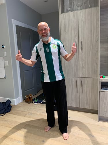 Customer photo review of Mens Mystery Football Shirt