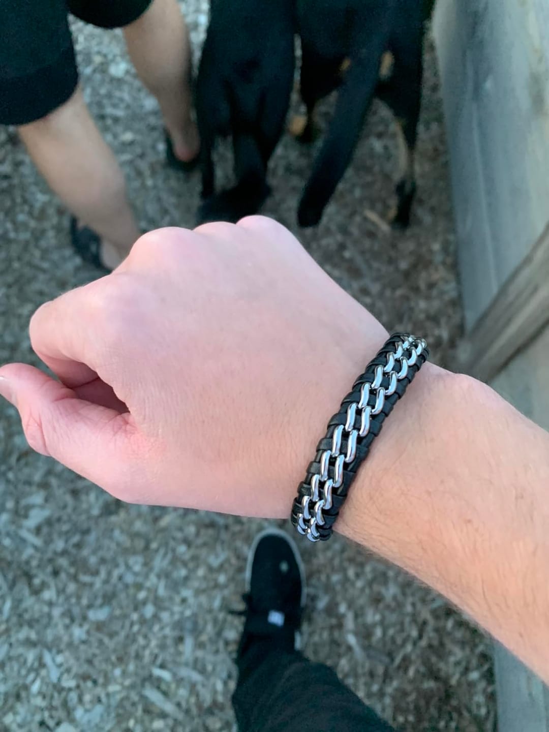 Customer photo review of Lederarmband "Steel"